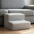 Mexi kutyalépcső 25 x 40 x 40cm - szürke minky