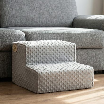 Mexi kutyalépcső 25 x 40 x 40cm - szürke minky