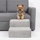 Mexi kutyalépcső 25 x 40 x 40cm - szürke minky