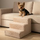 Bodza kutyalépcső 30 x 40 x 45cm - mokka minky