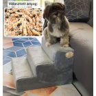 Bodza kutyalépcső 30 x 40 x 45cm - színes pici mancsok és csontok