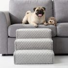 Bodza kutyalépcső 30 x 40 x 45cm - szürke minky