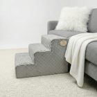 Bodza kutyalépcső 30 x 40 x 45cm - szürke minky