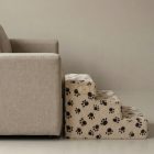 Bodza kutyalépcső 30 x 40 x 45cm - bézs alapon barna kis tappancsok