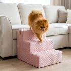 Missy kutyalépcső 40 x 35 x 50cm - rózsaszín minky