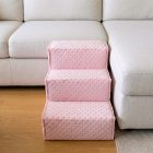 Missy kutyalépcső 40 x 35 x 50cm - rózsaszín minky