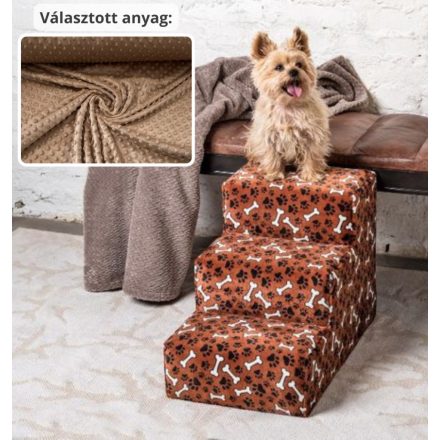 Daisy kutyalépcső 40 x 35 x 60cm - mokka minky