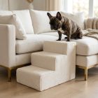 Daisy kutyalépcső 40 x 35 x 60cm - világos vajszín