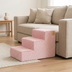 Daisy kutyalépcső 40 x 35 x 60cm - rózsaszín minky