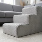 Daisy kutyalépcső 40 x 35 x 60cm - szürke minky