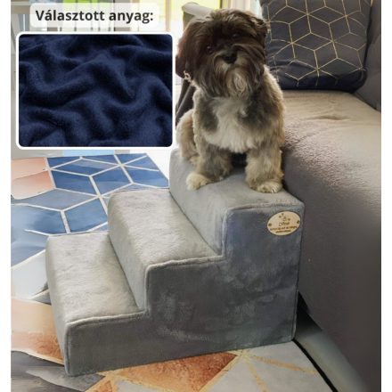 Bodza kutyalépcső 30 x 40 x 45cm - sötétkék