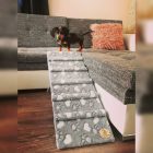 Molly kutyarámpa 80 x 30cm - szürke alapon fehér szívek és tappancsok