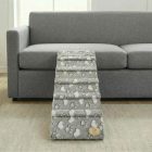 Molly kutyarámpa 80 x 30cm - szürke alapon fehér szívek és tappancsok