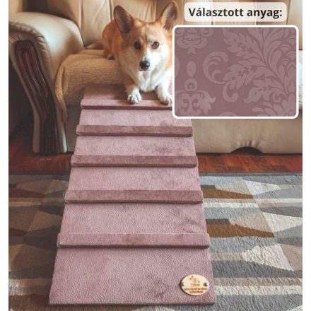 Lora kutyarámpa 80 x 40cm - 13-as rózsaszín damask bútorszövet