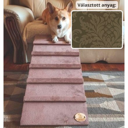 Lora kutyarámpa 80 x 40cm - 44-es világosbarna damask bútorszövet
