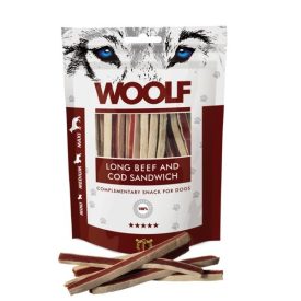 Woolf puha marhahús jutalomfalat csíkok tőkehallal 100g