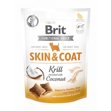 Brit Care Functional Snack SKIN & COAT - Kókusszal dúsított Plankton 150g