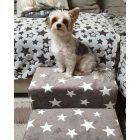 Mexi kutyalépcső 25 x 40 x 40 cm - 02-es fekete damask bútorszövet