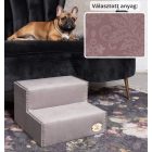 Mexi kutyalépcső 25 x 40 x 40 cm - 13-as rózsaszín damask bútorszövet
