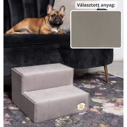 Mexi kutyalépcső 25 x 40 x 40 cm - 24-es szürke egyszínű bútorszövet