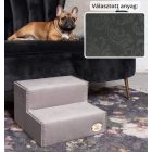 Mexi kutyalépcső 25 x 40 x 40 cm - 36-os antracit szürke damask bútorszövet
