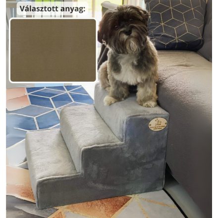 Bodza kutyalépcső 30 x 40 x 45 cm - 44-es világosbarna egyszínű bútorszövet