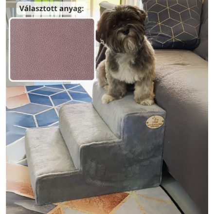 Bodza kutyalépcső 30 x 40 x 45 cm - 13-as rózsaszín terra bútorszövet