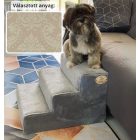Bodza kutyalépcső 30 x 40 x 45 cm - 14-es bézs damask bútorszövet