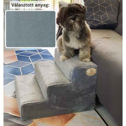 Bodza kutyalépcső 30 x 40 x 45 cm - 26-os szürkés kék terra bútorszövet