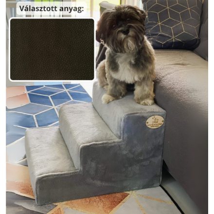 Bodza kutyalépcső 30 x 40 x 45 cm - 84-es csoki barna terra bútorszövet