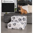 Funky kutyalépcső 30 x 50 x 50 cm - 02-es fekete damask bútorszövet