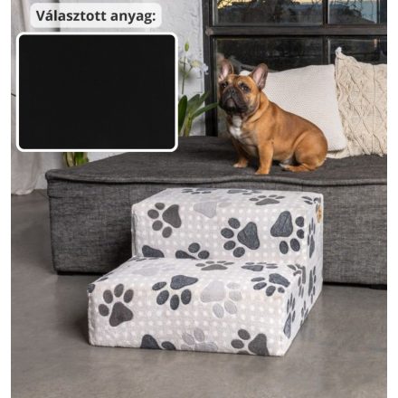 Funky kutyalépcső 30 x 50 x 50 cm - 02-es fekete egyszínű bútorszövet