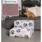 Funky kutyalépcső 30 x 50 x 50 cm - 13-as rózsaszín damask bútorszövet