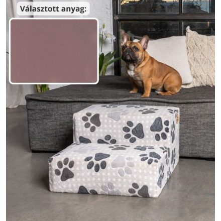 Funky kutyalépcső 30 x 50 x 50 cm - 13-as rózsaszín egyszínű bútorszövet