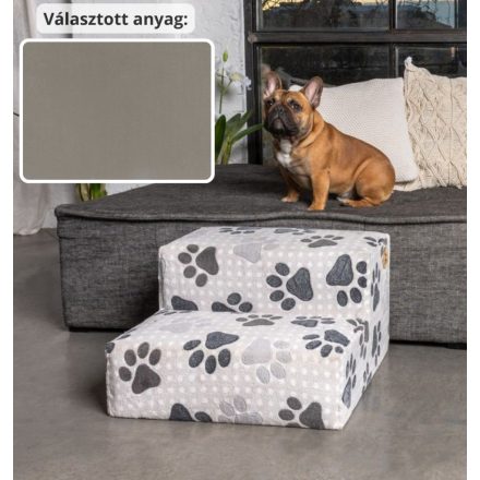 Funky kutyalépcső 30 x 50 x 50 cm - 24-es szürke egyszínű bútorszövet