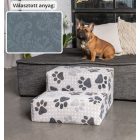 Funky kutyalépcső 30 x 50 x 50 cm - 26-os kékes szürke damask bútorszövet