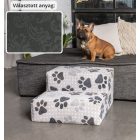 Funky kutyalépcső 30 x 50 x 50 cm - 36-os antracit szürke damask bútorszövet
