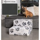 Funky kutyalépcső 30 x 50 x 50 cm - 36-os antracit szürke egyszínű bútorszövet