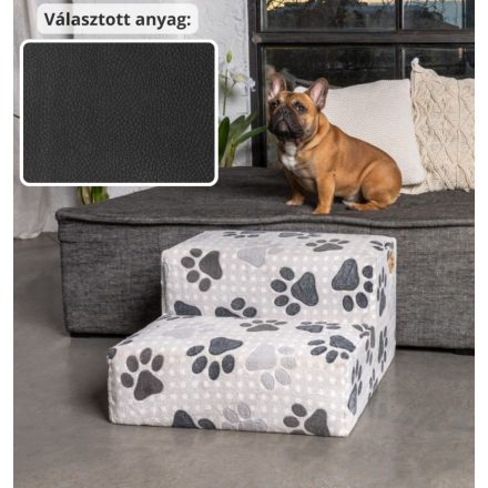 Funky kutyalépcső 30 x 50 x 50 cm - 36-os antracit szürke terra bútorszövet