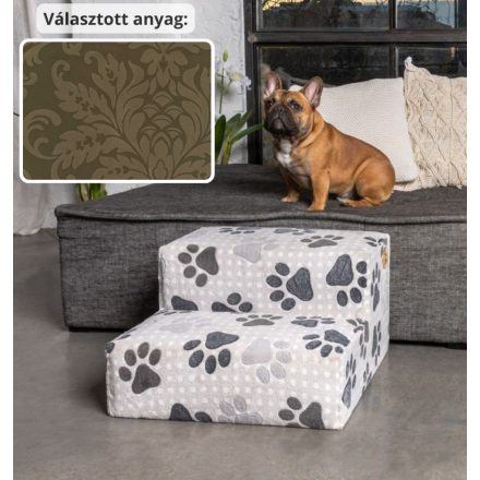 Funky kutyalépcső 30 x 50 x 50 cm - 44-es világosbarna damask bútorszövet