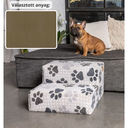 Funky kutyalépcső 30 x 50 x 50 cm - 44-es világosbarna egyszínű bútorszövet