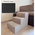Missy kutyalépcső 40 x 35 x 50 cm - 36-os antracit szürke terra bútorszövet