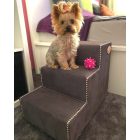 Missy kutyalépcső 40 x 35 x 50 cm - 36-os antracit szürke terra bútorszövet