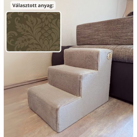 Missy kutyalépcső 40 x 35 x 50 cm - 44-es világosbarna damask bútorszövet