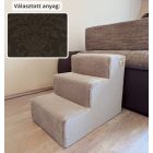 Missy kutyalépcső 40 x 35 x 50 cm - 84-es sötétbarna damask bútorszövet