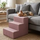 Missy kutyalépcső 40 x 35 x 50 cm - 13-as rózsaszín terra bútorszövet