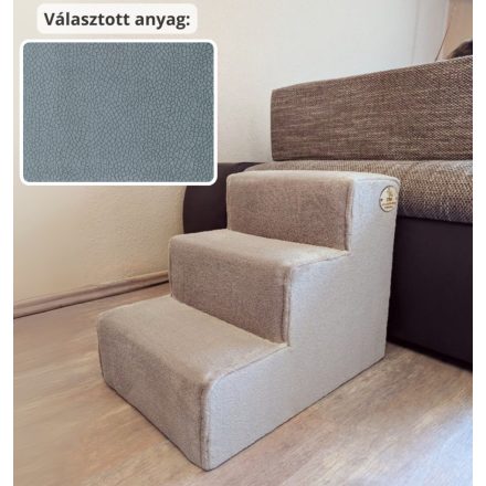 Missy kutyalépcső 40 x 35 x 50 cm - 26-os szürkés kék terra bútorszövet