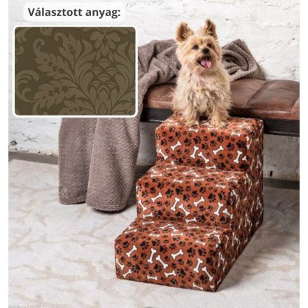 Daisy kutyalépcső 40 x 35 x 60 cm - 44-es világosbarna damask bútorszövet
