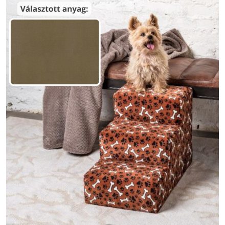 Daisy kutyalépcső 40 x 35 x 60 cm - 44-es világosbarna egyszínű bútorszövet