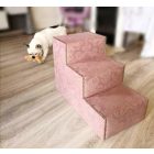 Daisy kutyalépcső 40 x 35 x 60 cm - 84-es sötétbarna damask bútorszövet